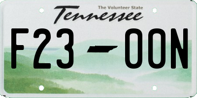 TN license plate F2300N