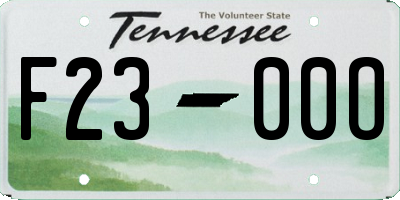 TN license plate F2300O