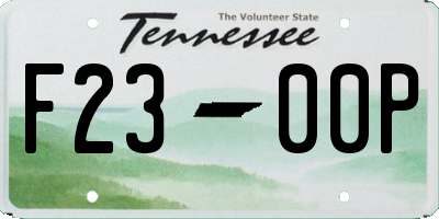 TN license plate F2300P