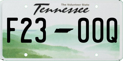 TN license plate F2300Q