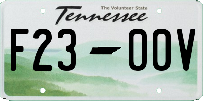 TN license plate F2300V