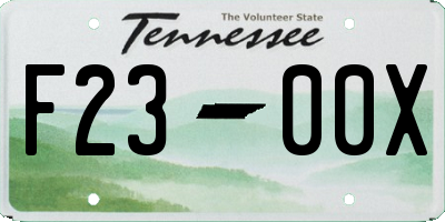 TN license plate F2300X