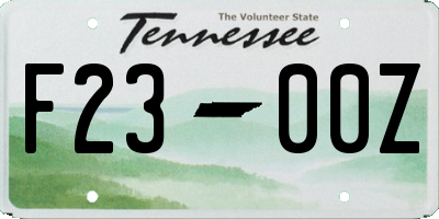 TN license plate F2300Z