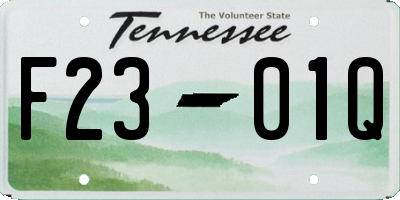 TN license plate F2301Q