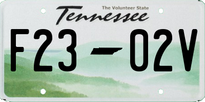 TN license plate F2302V