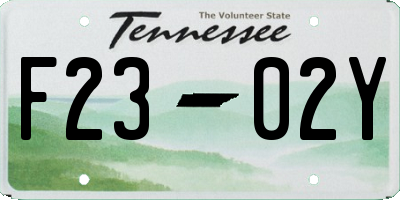 TN license plate F2302Y