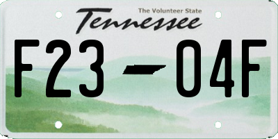 TN license plate F2304F