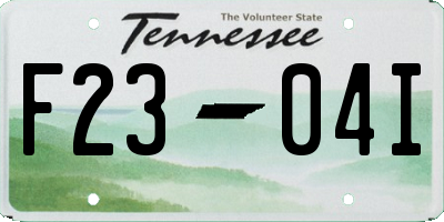 TN license plate F2304I