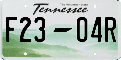 TN license plate F2304R