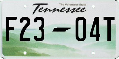 TN license plate F2304T