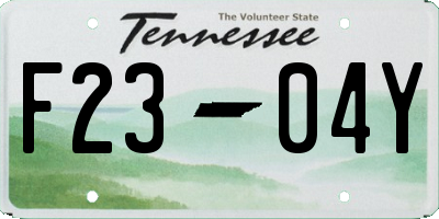 TN license plate F2304Y