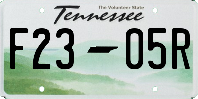 TN license plate F2305R