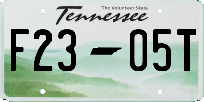 TN license plate F2305T