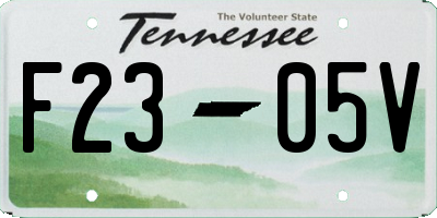 TN license plate F2305V