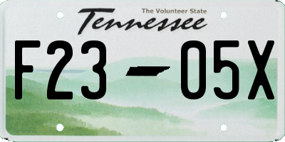 TN license plate F2305X