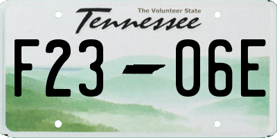 TN license plate F2306E
