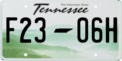 TN license plate F2306H