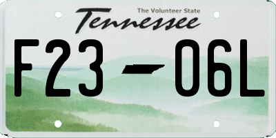 TN license plate F2306L