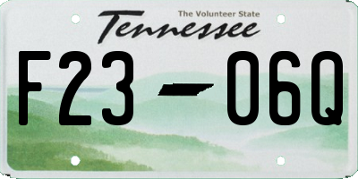 TN license plate F2306Q