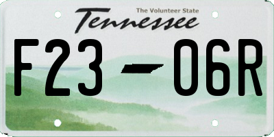 TN license plate F2306R
