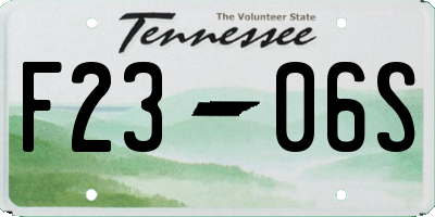 TN license plate F2306S