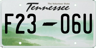TN license plate F2306U