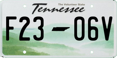 TN license plate F2306V
