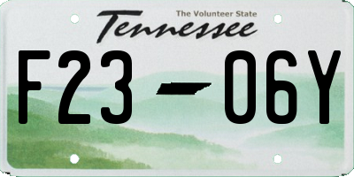 TN license plate F2306Y