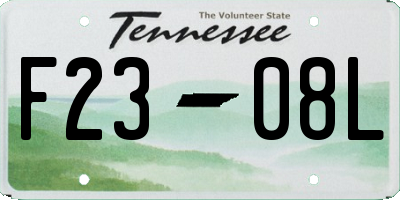 TN license plate F2308L