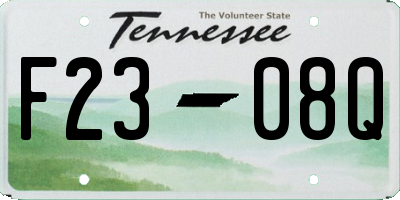 TN license plate F2308Q