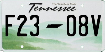TN license plate F2308V