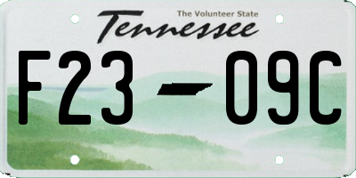 TN license plate F2309C