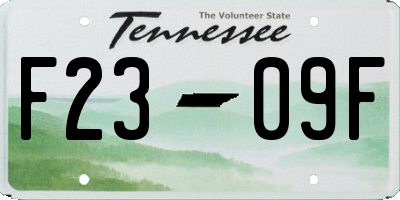 TN license plate F2309F