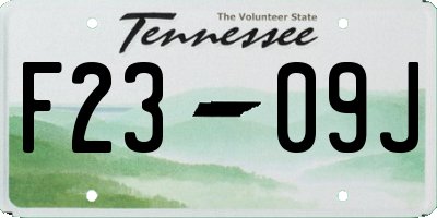TN license plate F2309J