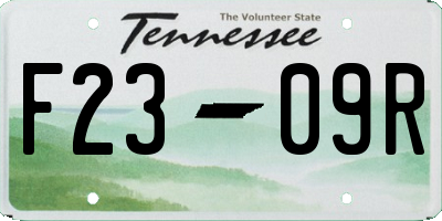 TN license plate F2309R