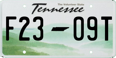 TN license plate F2309T