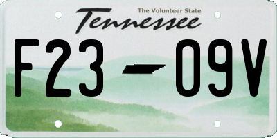 TN license plate F2309V