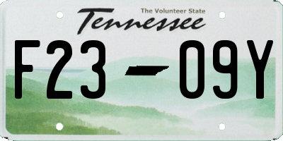 TN license plate F2309Y