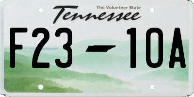 TN license plate F2310A