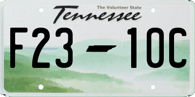 TN license plate F2310C