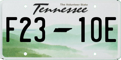 TN license plate F2310E