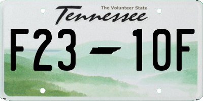 TN license plate F2310F