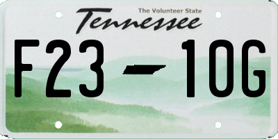 TN license plate F2310G