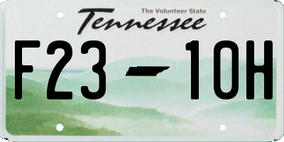 TN license plate F2310H