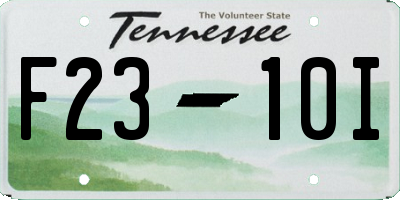 TN license plate F2310I