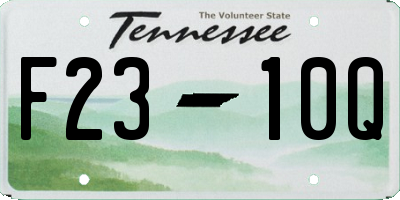 TN license plate F2310Q