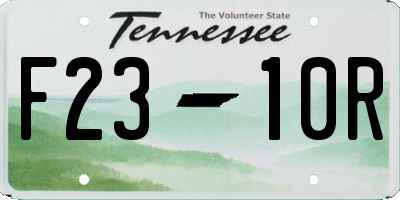 TN license plate F2310R
