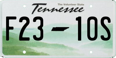 TN license plate F2310S