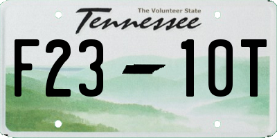 TN license plate F2310T