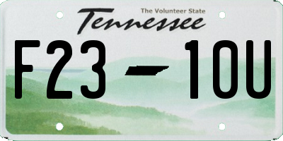 TN license plate F2310U